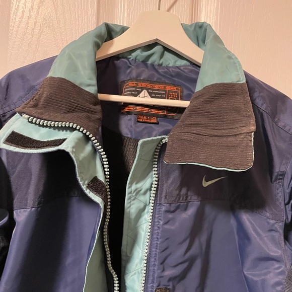 Vintage NIKE ACG Outer Layer 3 Blue Windbreaker Rain Jacket - Picture 4 of 10
